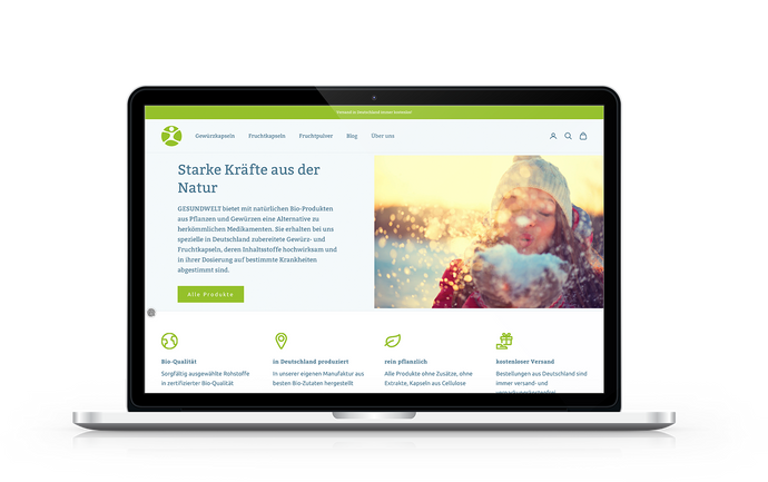 Gesundwelt – Shopify Migration für mehr Funktionalität