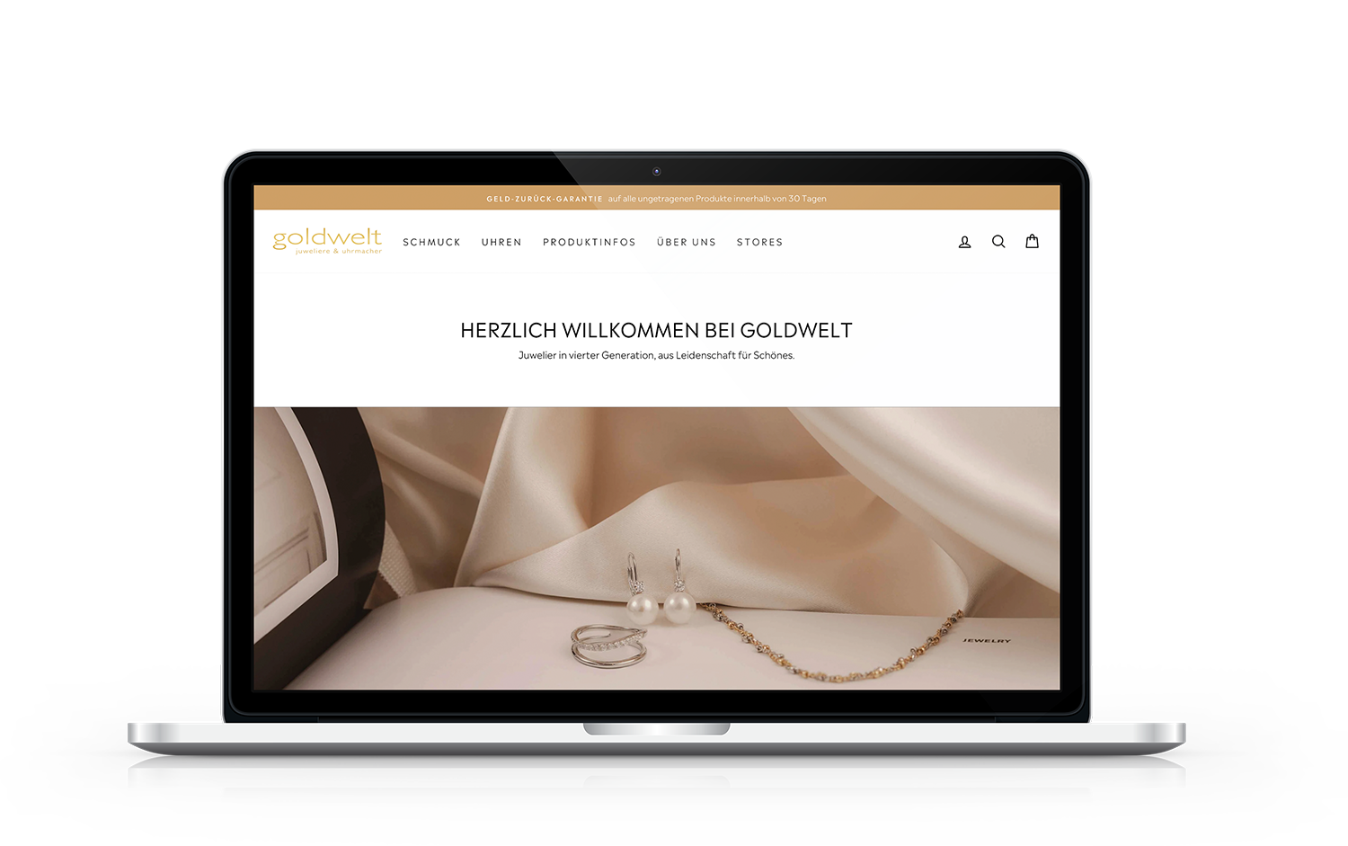 Onlineshop auf Shopify von Goldwelt