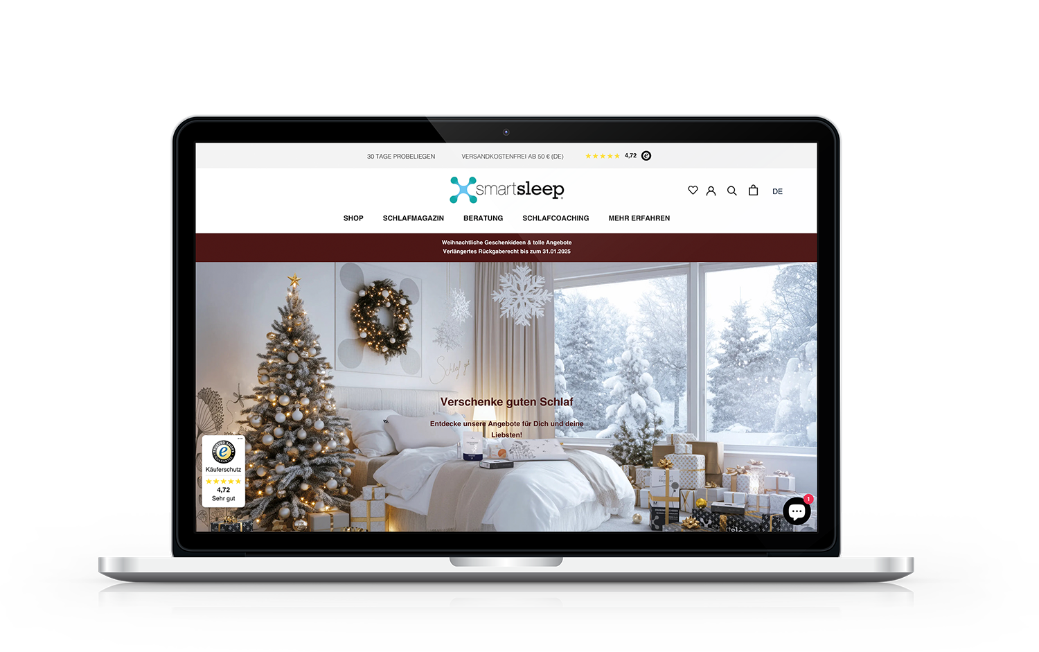 Onlineshop auf Shopify von Smartsleep